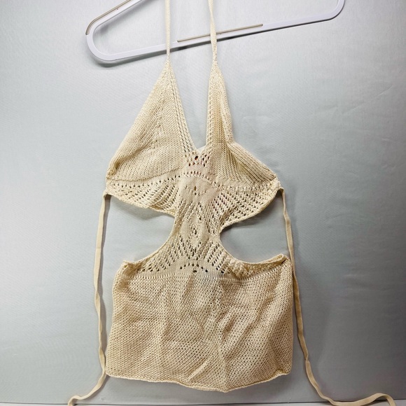 Elegant Moments CROCHET MINI DRESS WITH CUT-OUT SIDES‎ - Picture 3 of 7